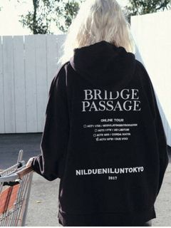 【先行予約】ビッグフーディー - BREIDGE PASSAGE BIG HOODEI - BLACK