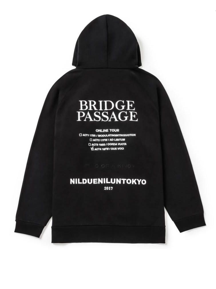 【先行予約】ビッグフーディー - BREIDGE PASSAGE BIG HOODEI - BLACK