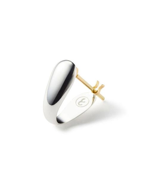 【片耳用】藤原ヒロシ コラボ ピアス HF 002 シルバー メンズ レディース - 18K素材使用・金属アレルギー対応