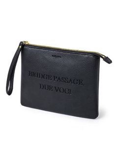 レザークラッチバッグ - LEATHER CLUTH BAG - BLK