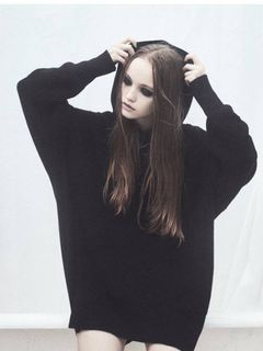 【先行予約】サイドスプリットロングニットフーディー - SIDE SPLET LONG KNIT HOODIE