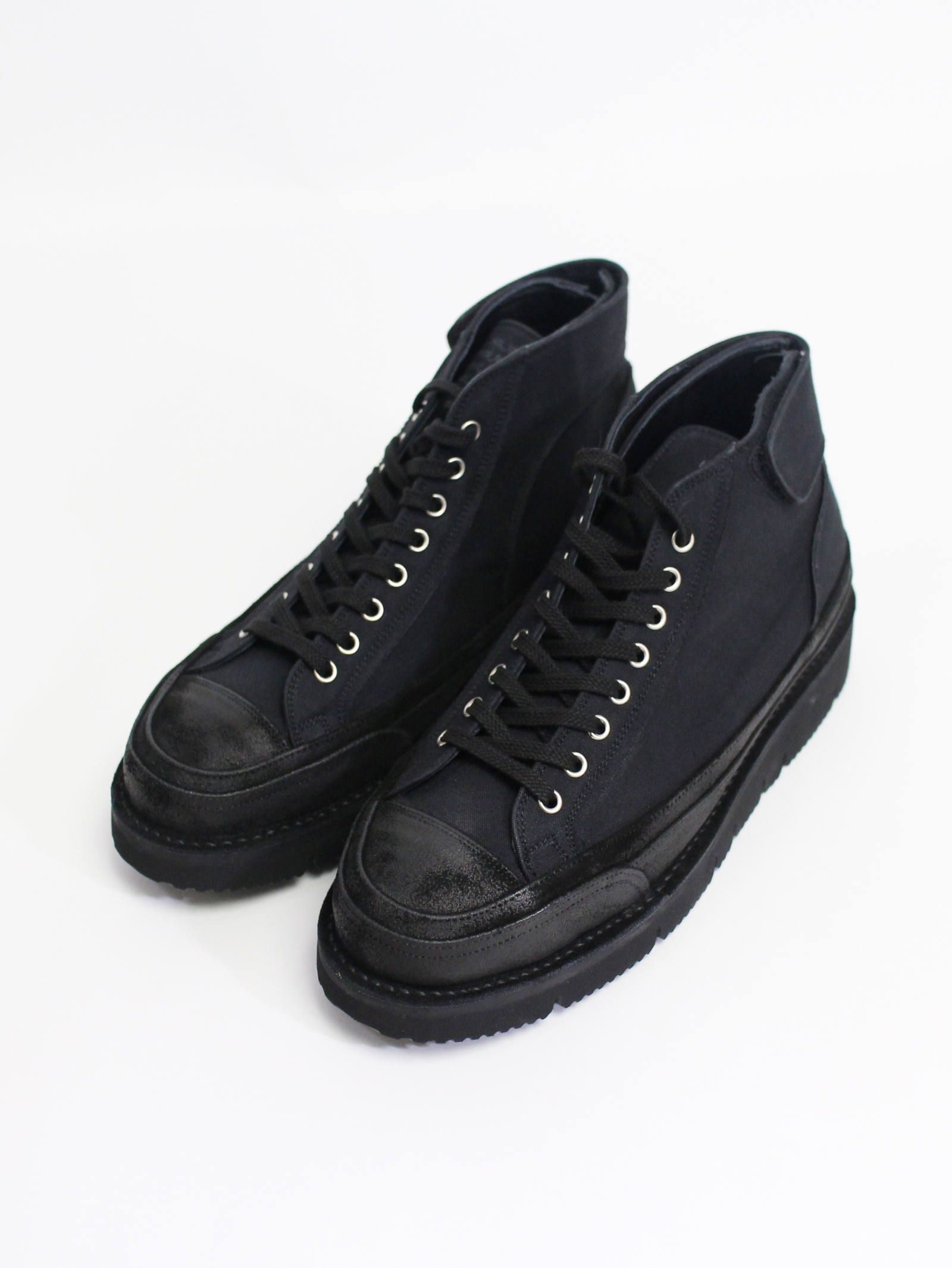 コンビネーション厚底スニーカー - BLACK