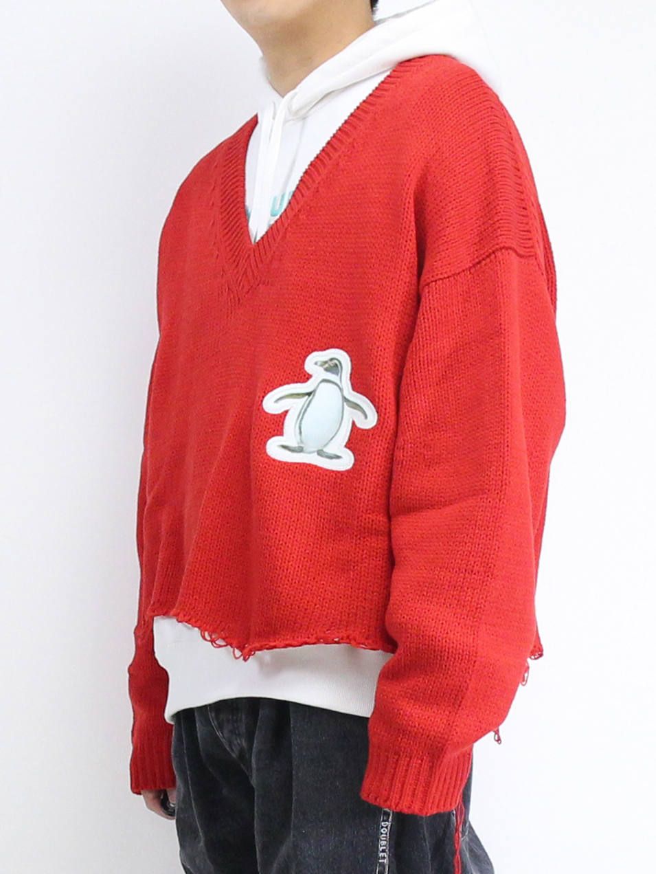 doublet - カットオフプルオーバーニット - 3D PATCH CUT-OFF PULLOVER ...