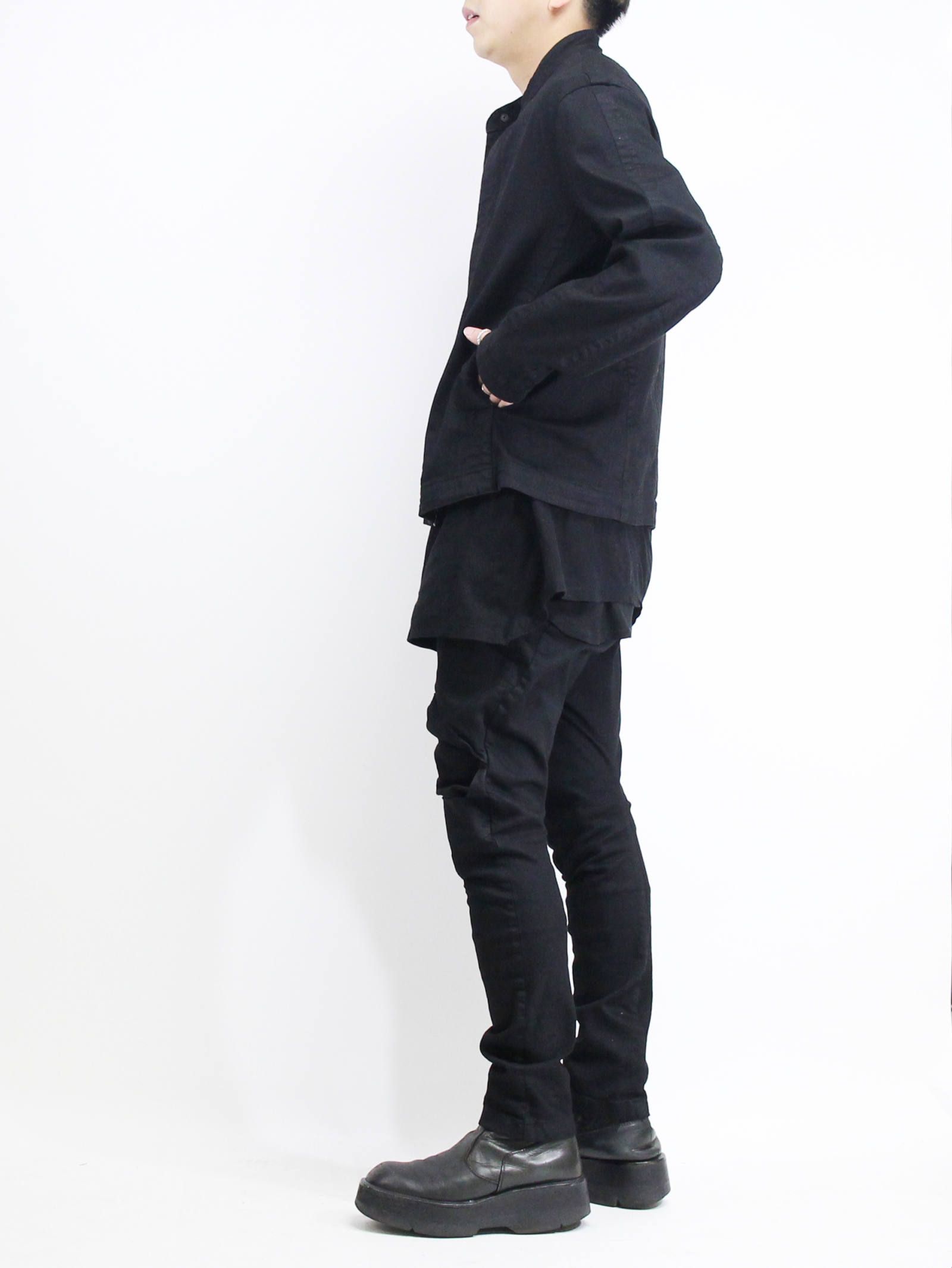 ストレッチデニムブルゾン - 10oz STRETCH DENIM - BLACK
