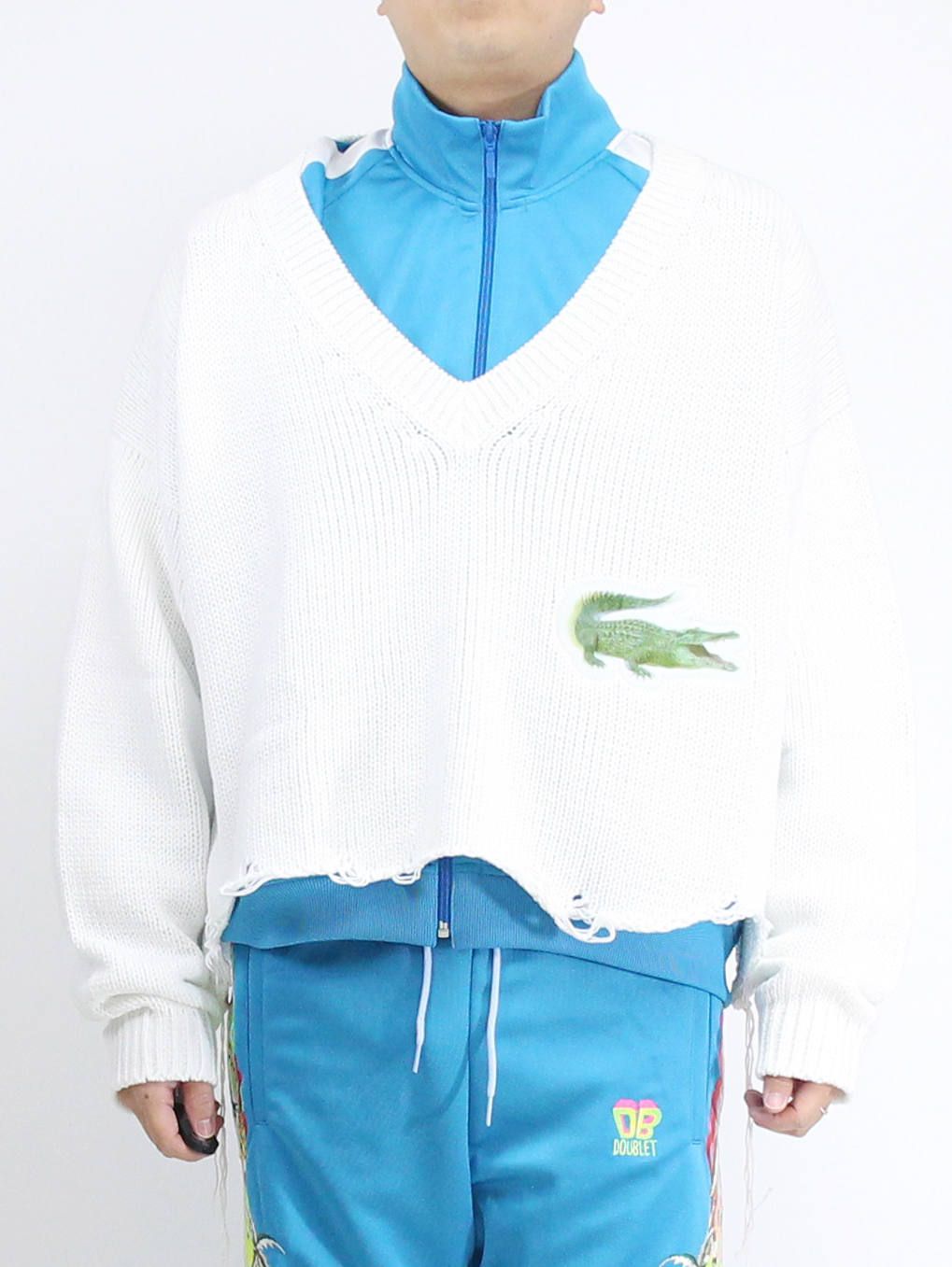 doublet - カットオフプルオーバーニット - 3D PATCH CUT-OFF PULLOVER