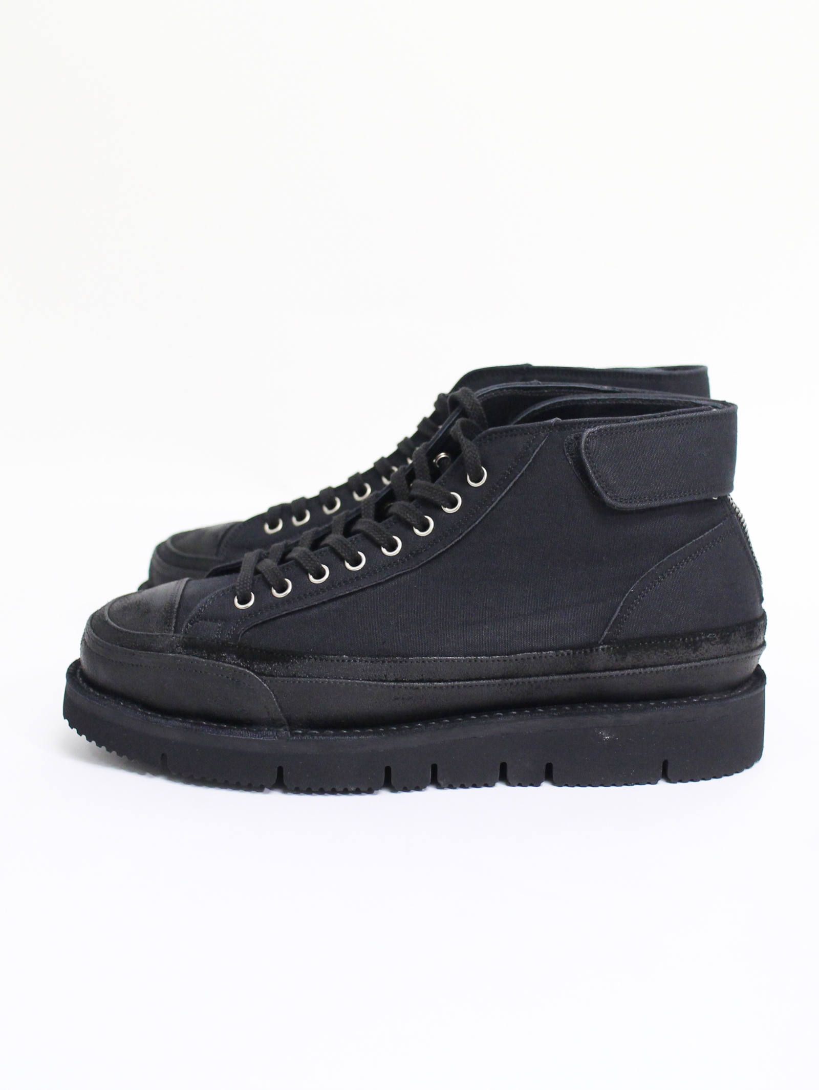 コンビネーション厚底スニーカー - BLACK
