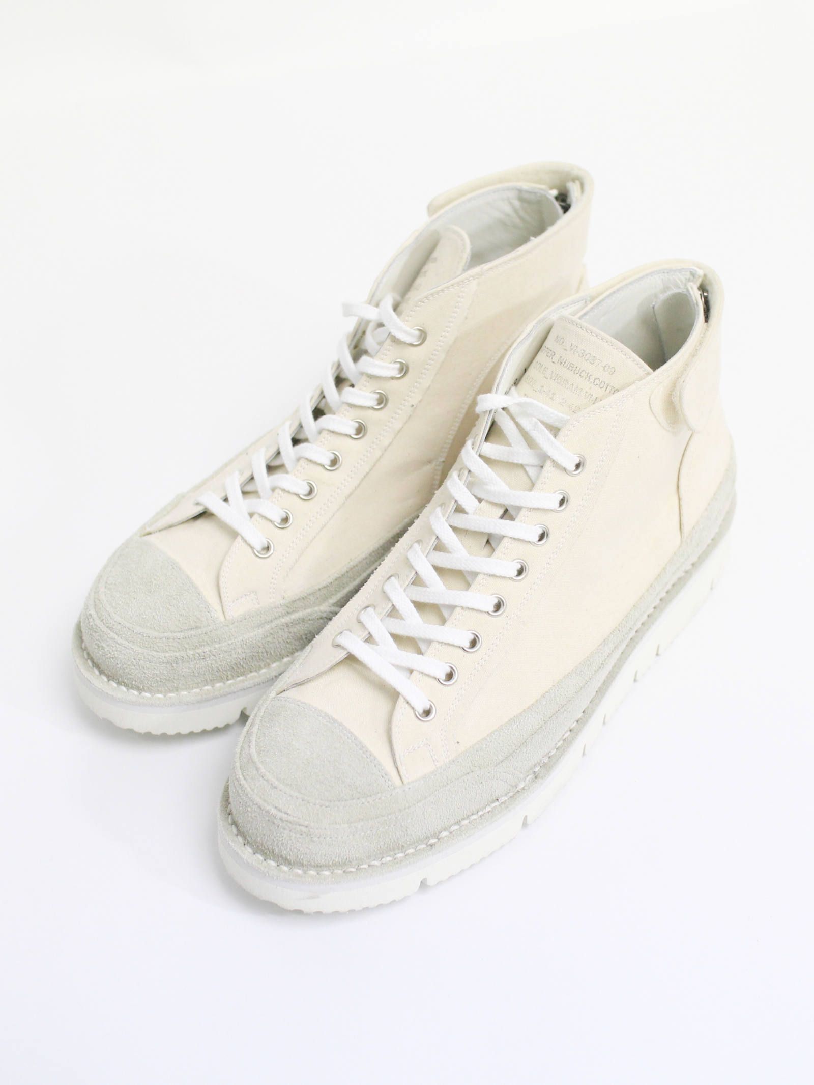 コンビネーション厚底スニーカー - WHITE