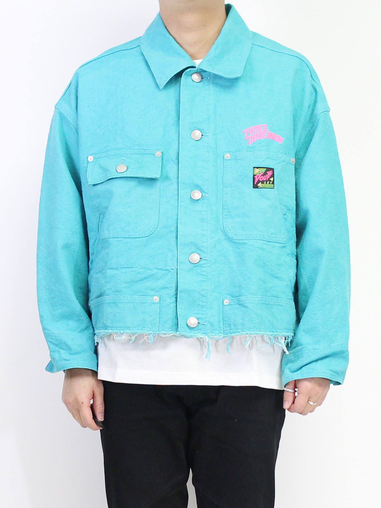 doublet - シルクデニム刺繍ジャケット - SILK DUCK / SILKDENIM CUT OFF JACKET BLUE |  ADDICT WEB SHOP