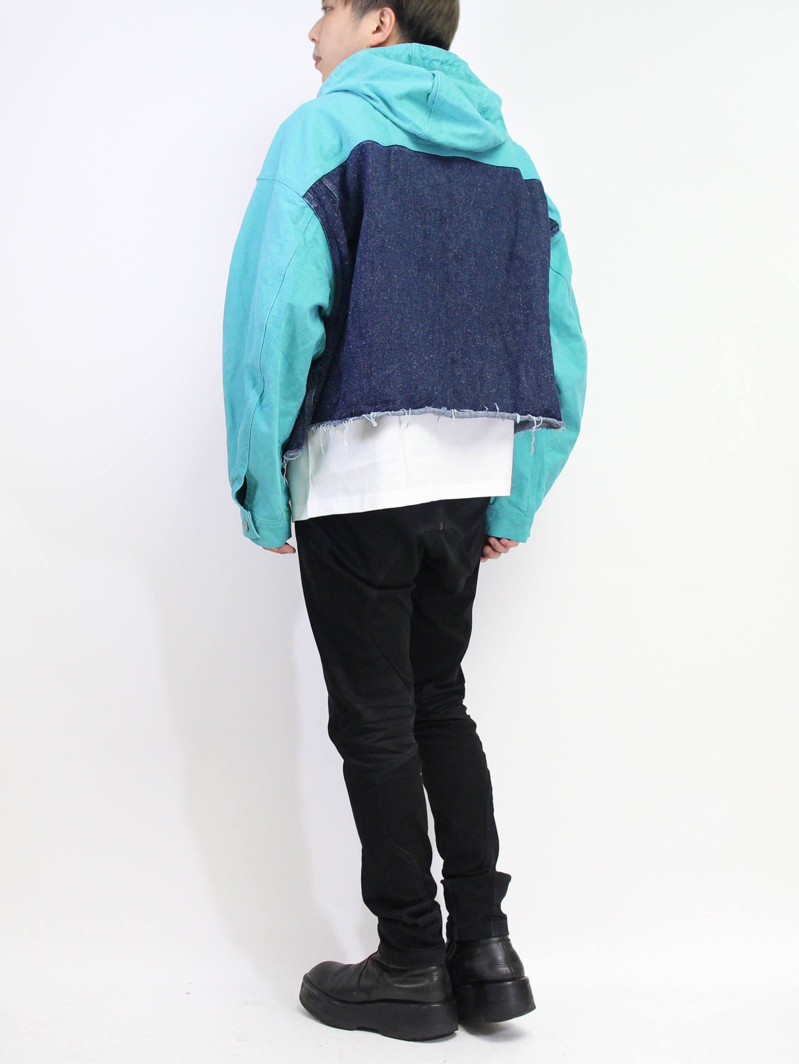 doublet - カットオフデニムフーディー - SILK DUCK / SILKDENIM CUT