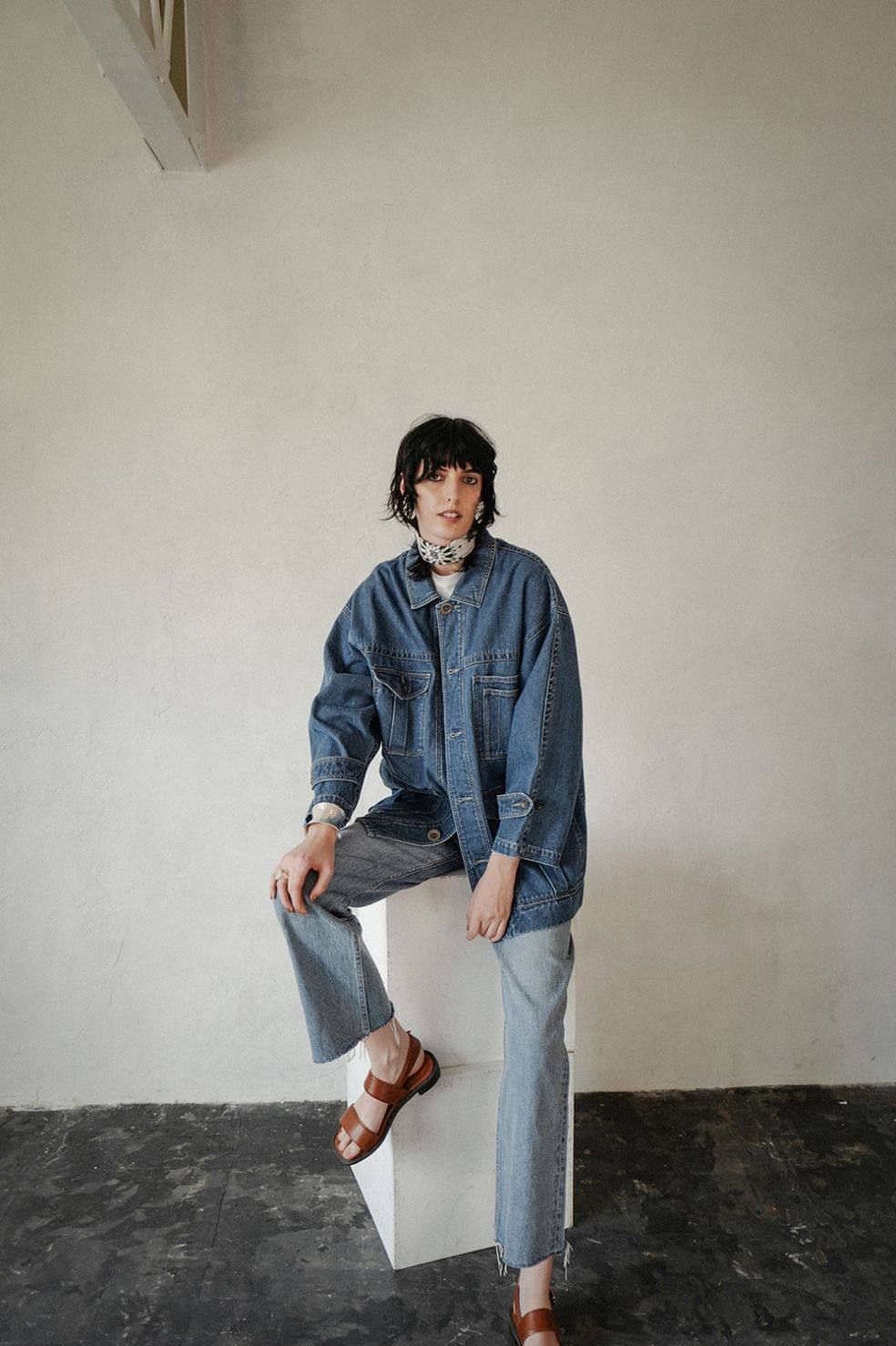 CLANE - ルーズワイドカバーオール - LOOSE WIDE COVERALL BLUE ...