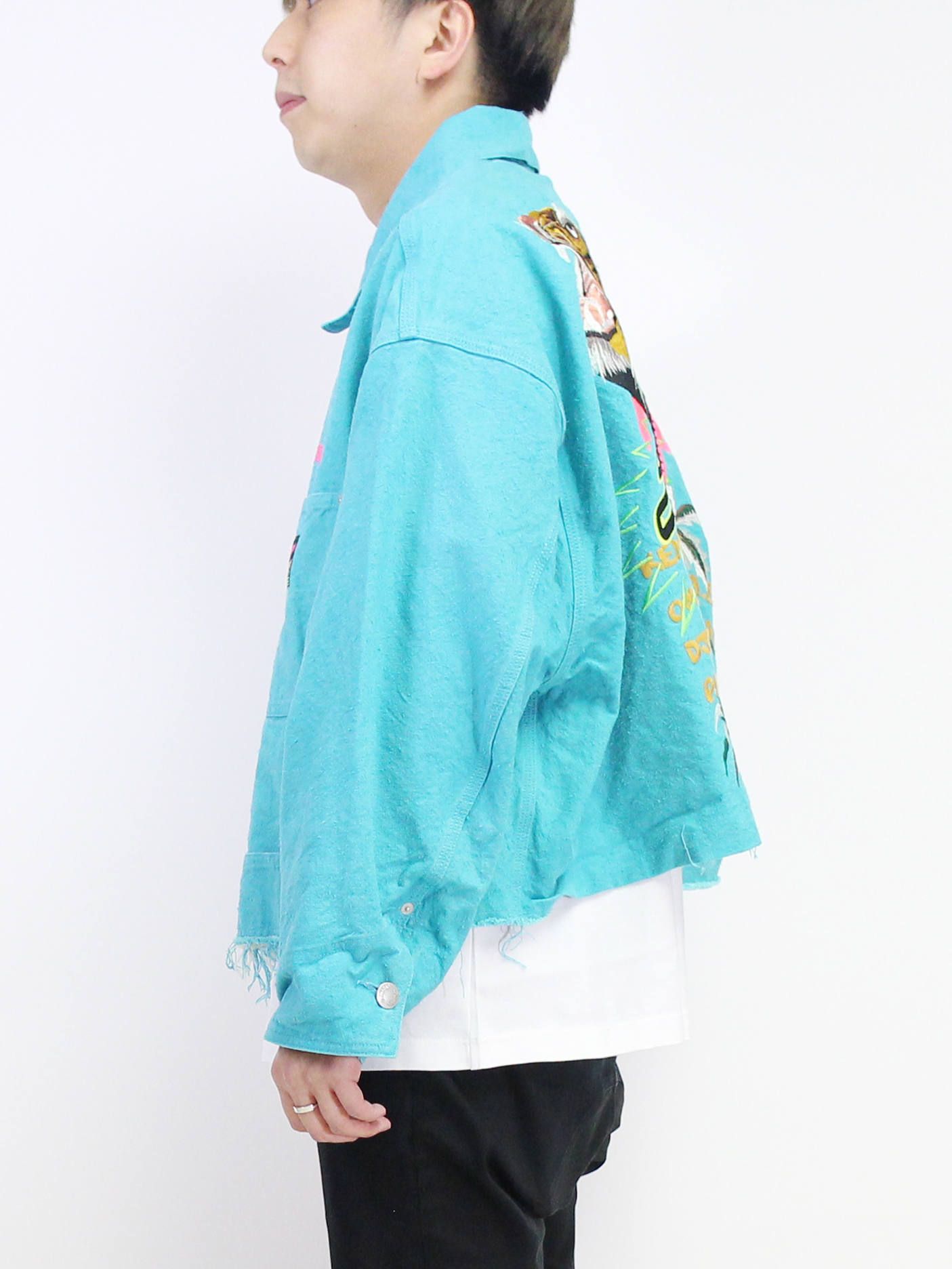 ニッコール　シルクデニム刺繍ジャケット定価93,450円（未使用、実家保管品）