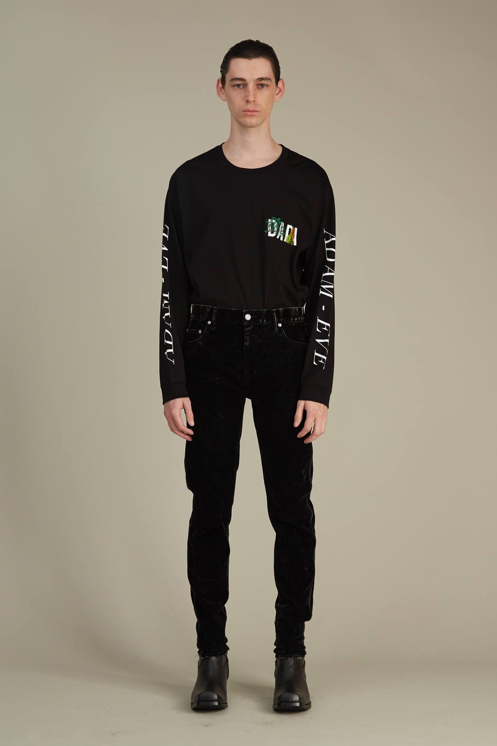 ロゴカットソー - DADA Logo Long Sleeve T-shirt  BLACK