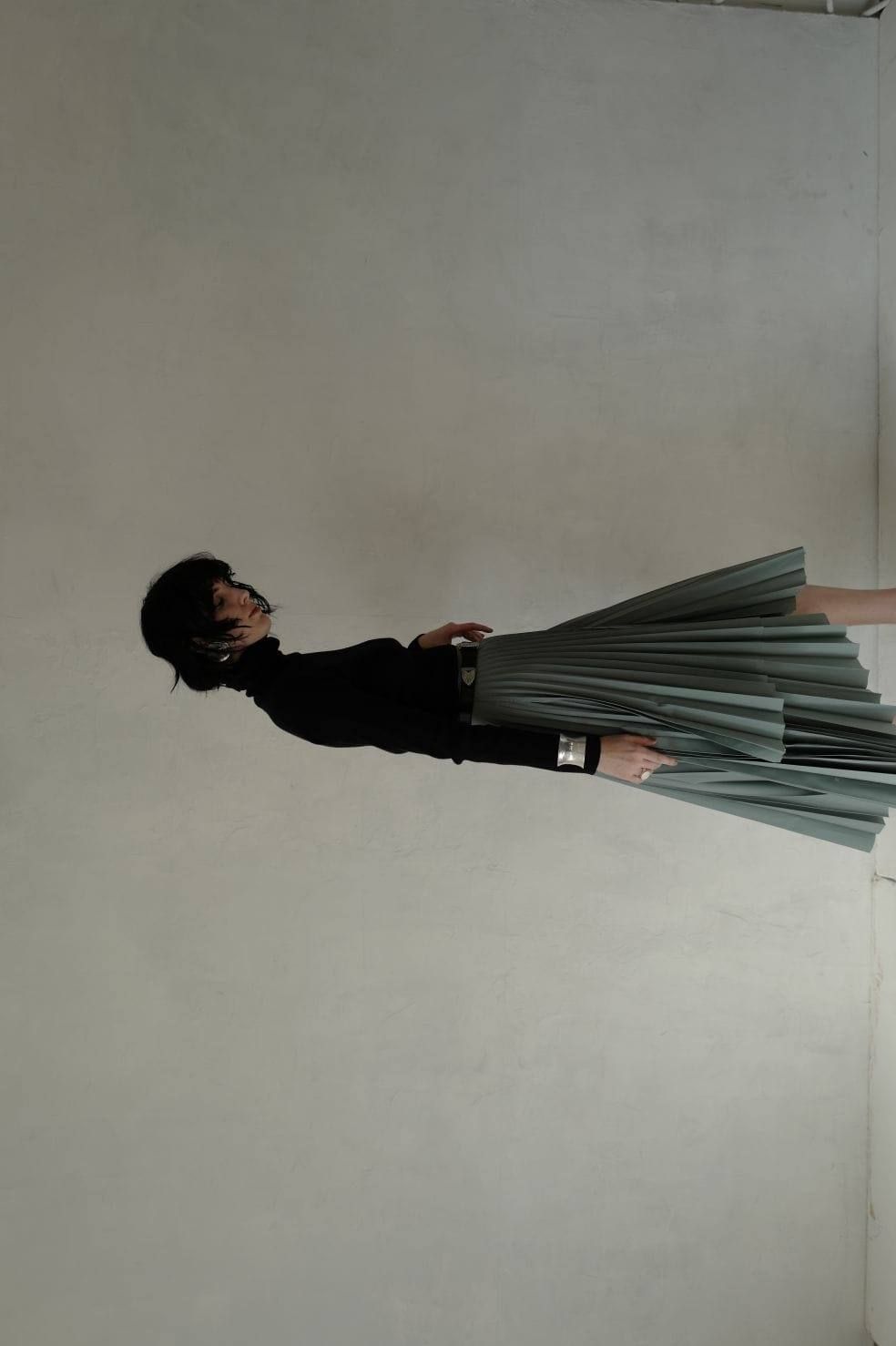 CLANE - プリーツスカート - WRAP PLEATS SKIRT GREEN | ADDICT WEB SHOP