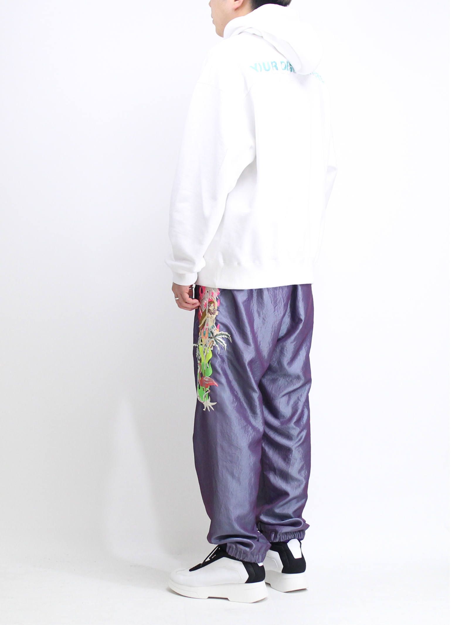 doublet - 刺繍シャンブレーパンツ - CHAOS EMBROIDERY CHAMBRAY PANTS