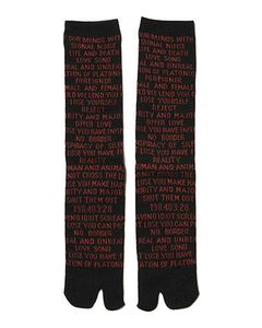 ロゴソックス - Quotes Jacquard Socks  RED