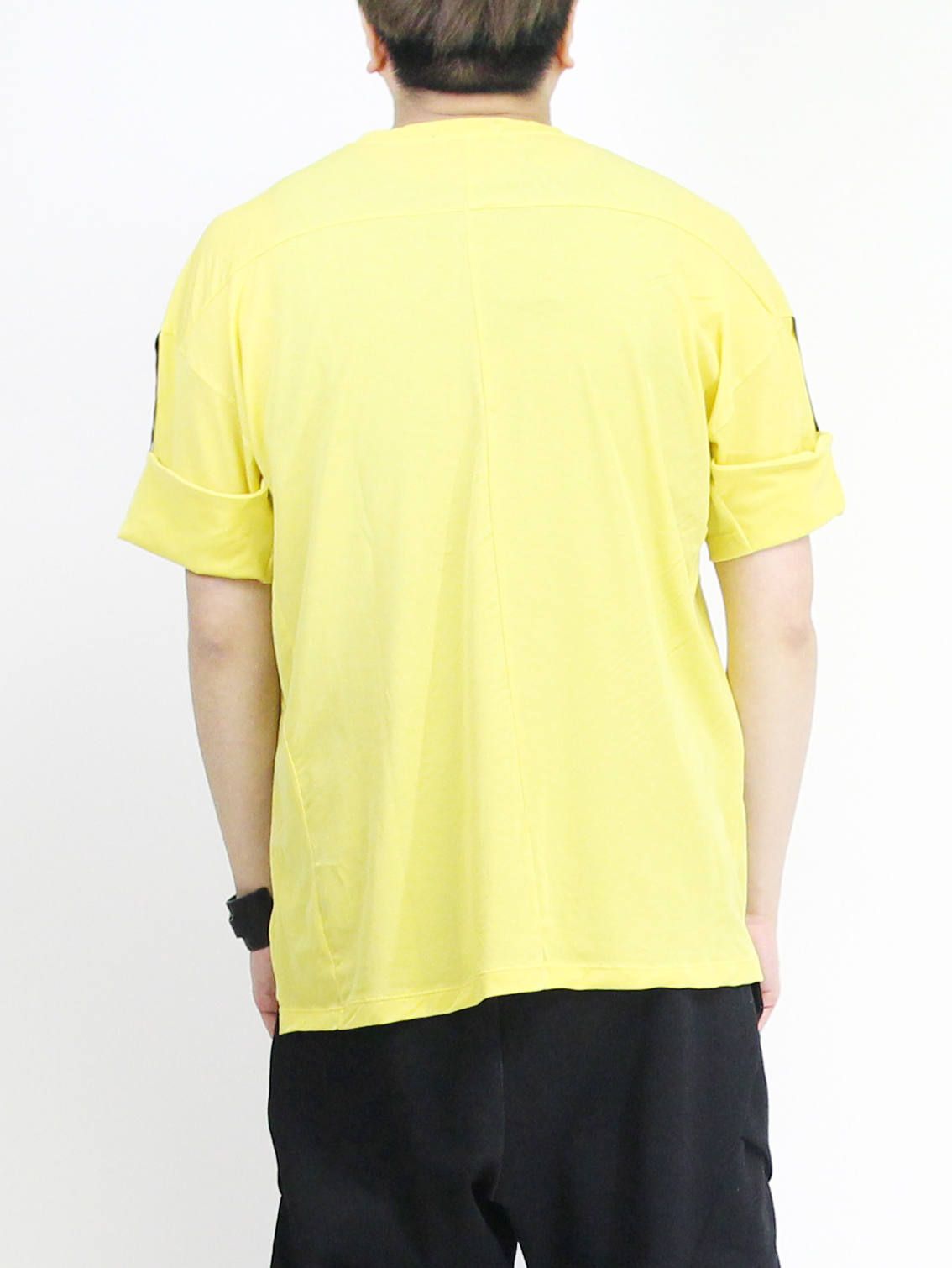 The Viridi-anne - 強撚天竺袖まくり上げTシャツ - YELLOW | ADDICT