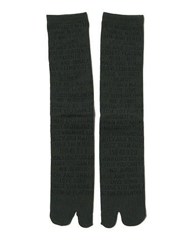 ロゴソックス - Quotes Jacquard Socks  GREEN