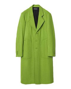 メルトンコート - Paneled Tailored Melton Coat GREEN