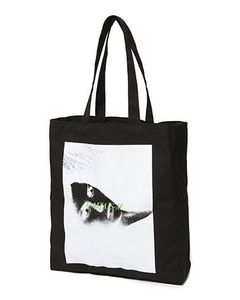 グラフィックプリント トートバッグ - Graphic Print Tote Bag BLACK