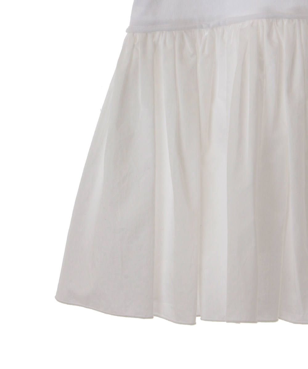 バックフリルTシャツ -  BACK FRILL T/S WHITE