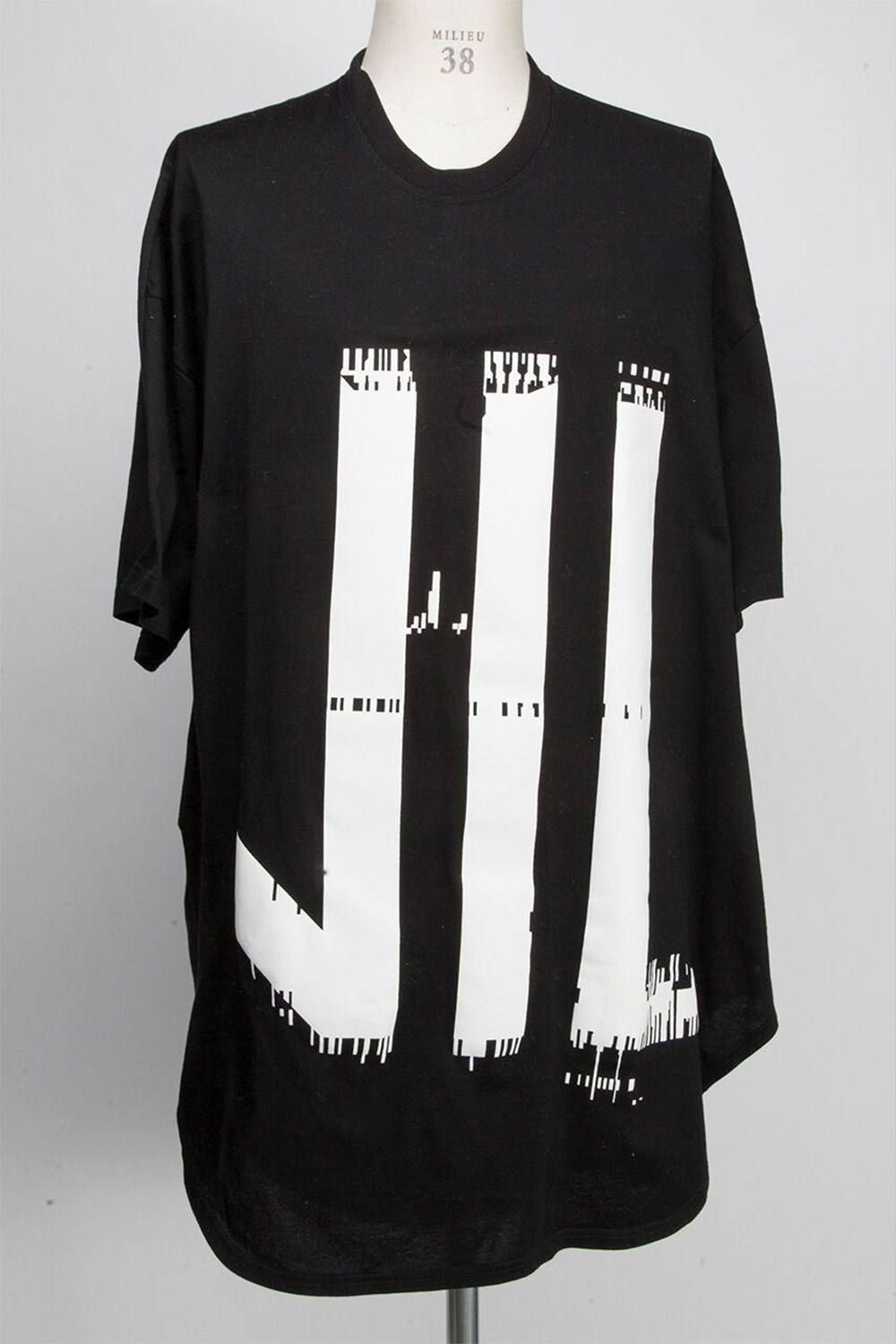 NILoS - 家紋Tシャツ - KAMON ROUND T-SHIRT - BLACK×WHITE | ADDICT 