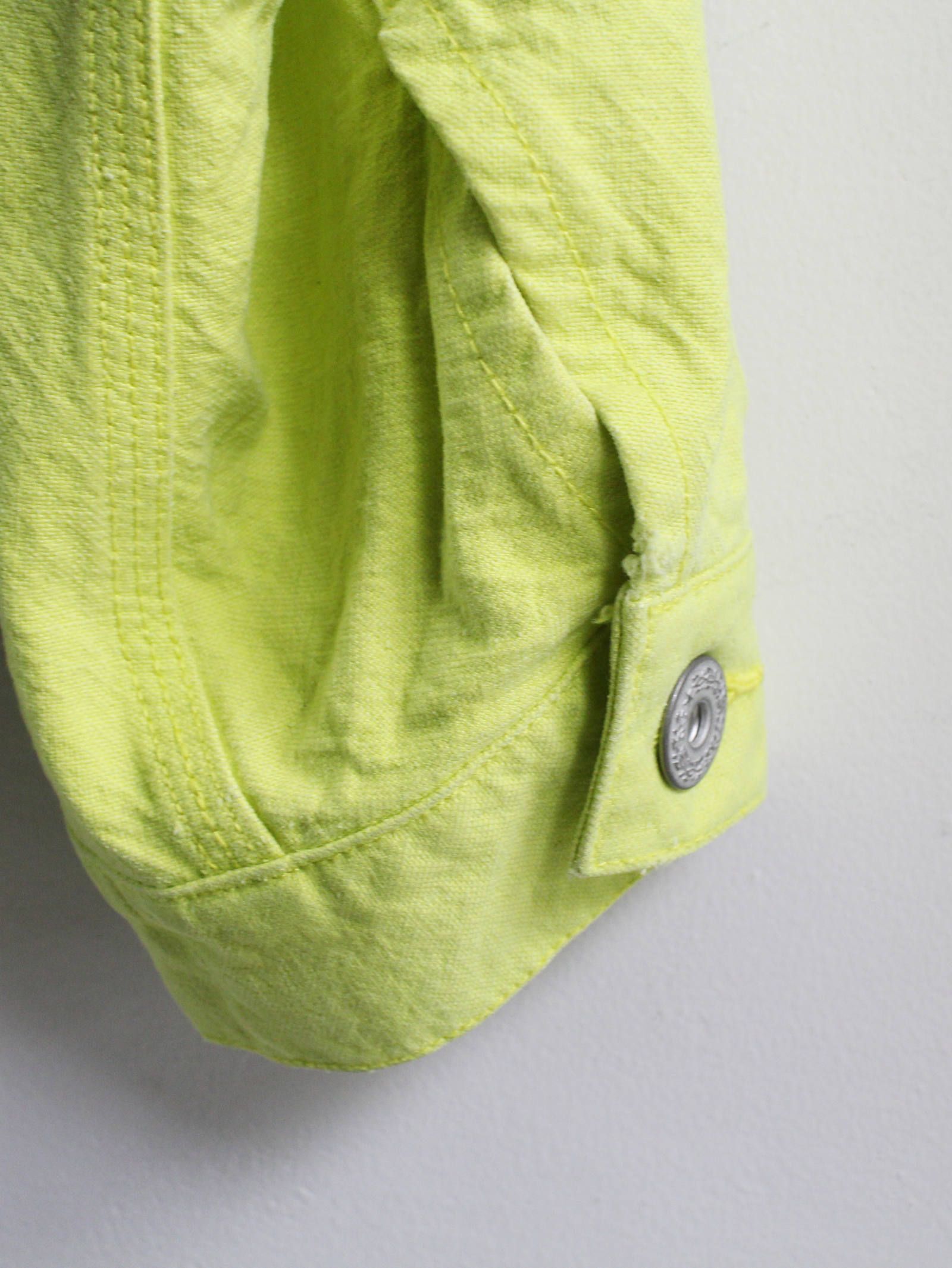 カットオフデニムフーディー - SILK DUCK / SILKDENIM CUT OFF HOODIE JACET YELLOW