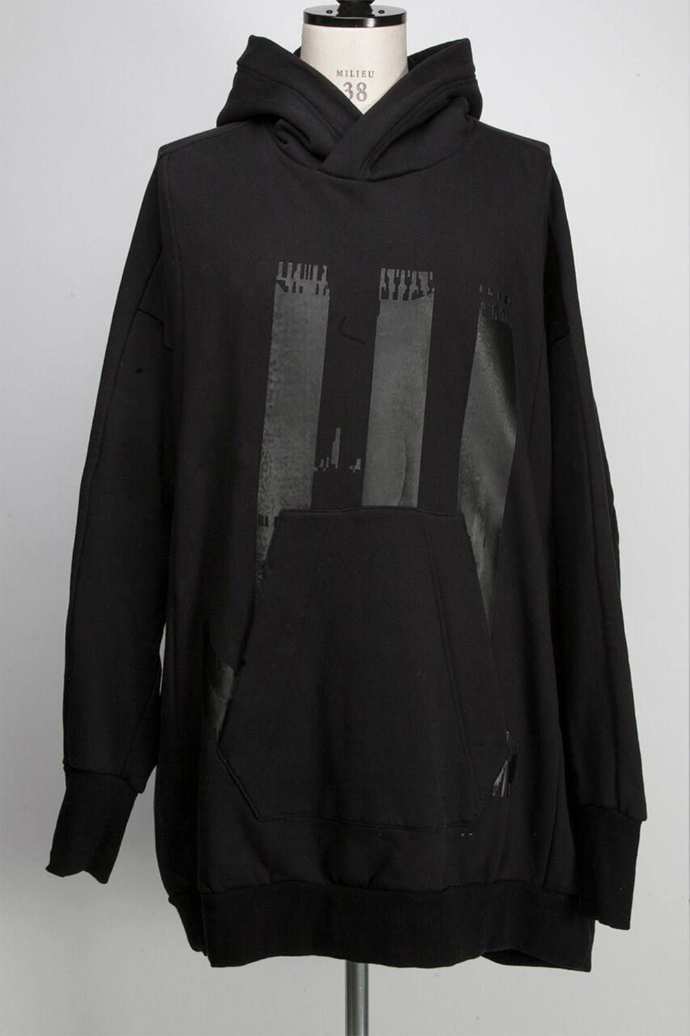 家紋ビッグフーディー - KAMON BIG HOODIE - BLACK