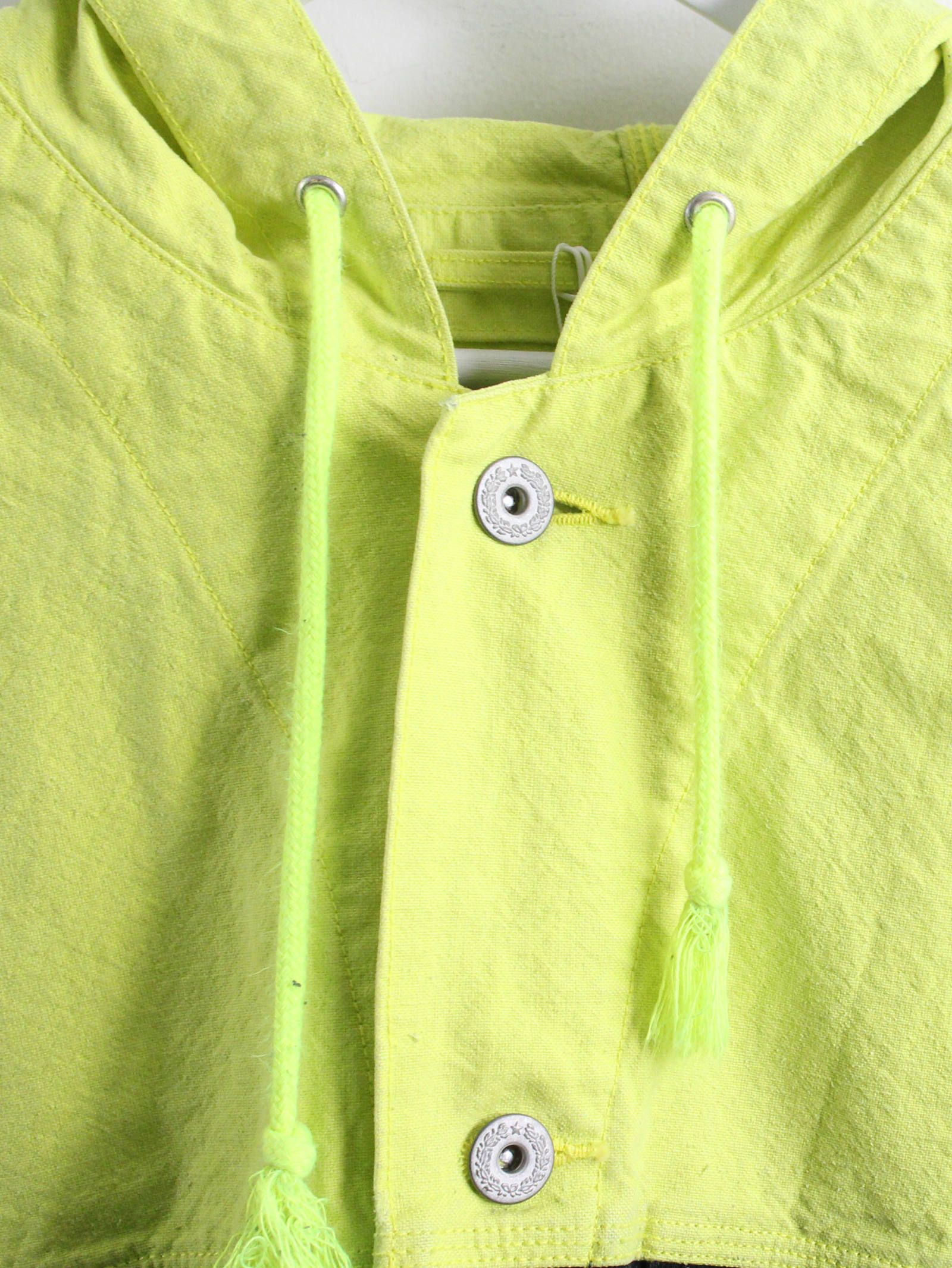 カットオフデニムフーディー - SILK DUCK / SILKDENIM CUT OFF HOODIE JACET YELLOW