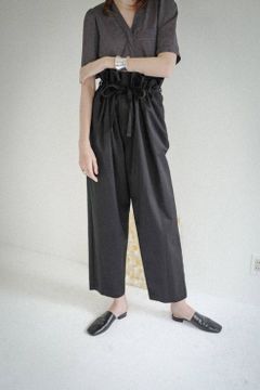 ミリタリーシャーリングパンツ - MILITARY SHIRRING P/T BLACK