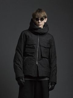 3レイヤーシワ加工ハイネックダウンジャケット
