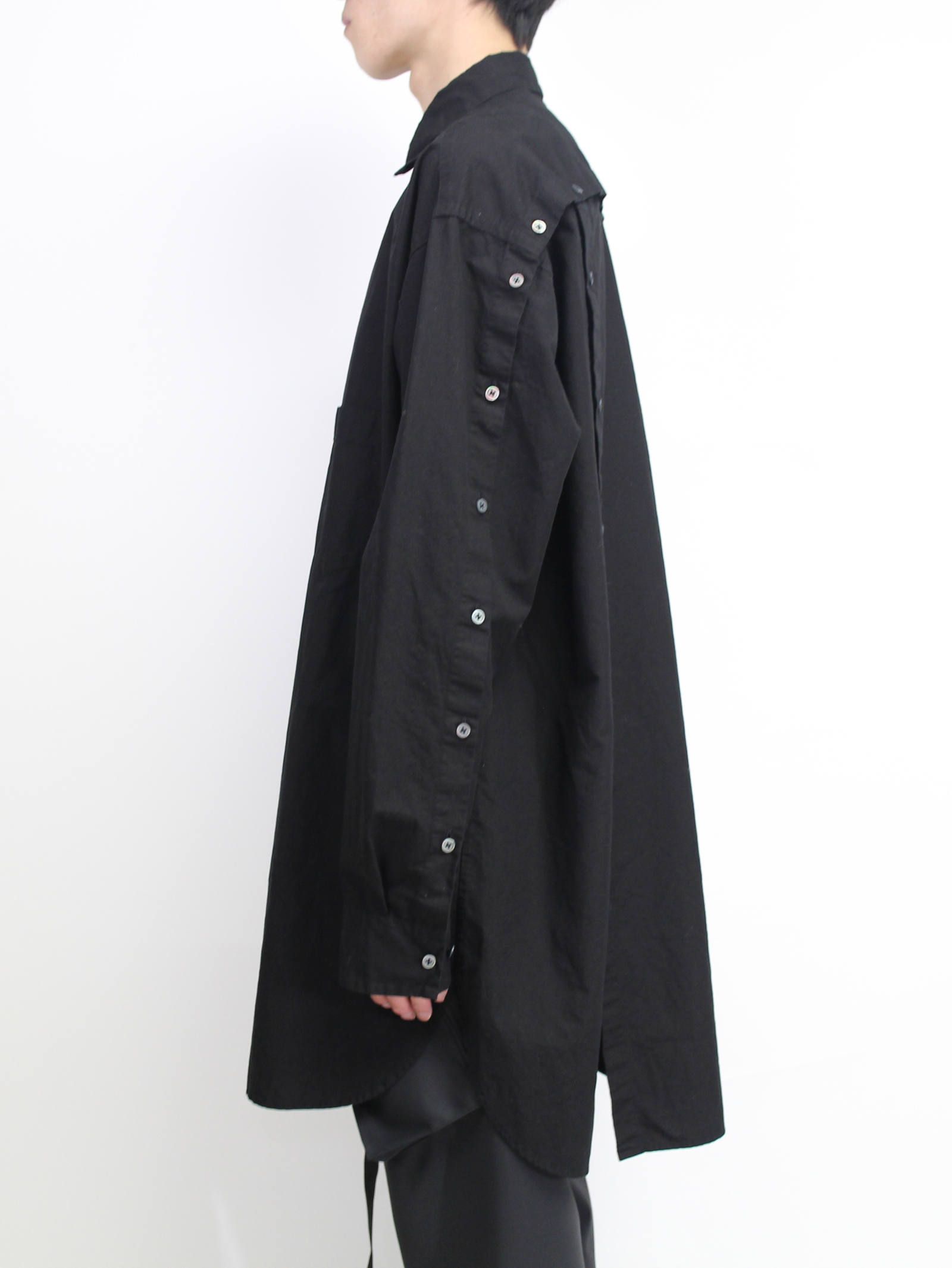 綿麻ロングシャツ