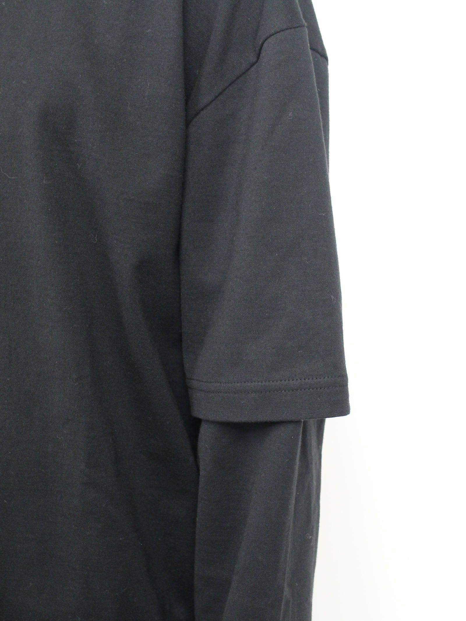 40/-天竺レイヤード長袖カットソー ”BLACK"
