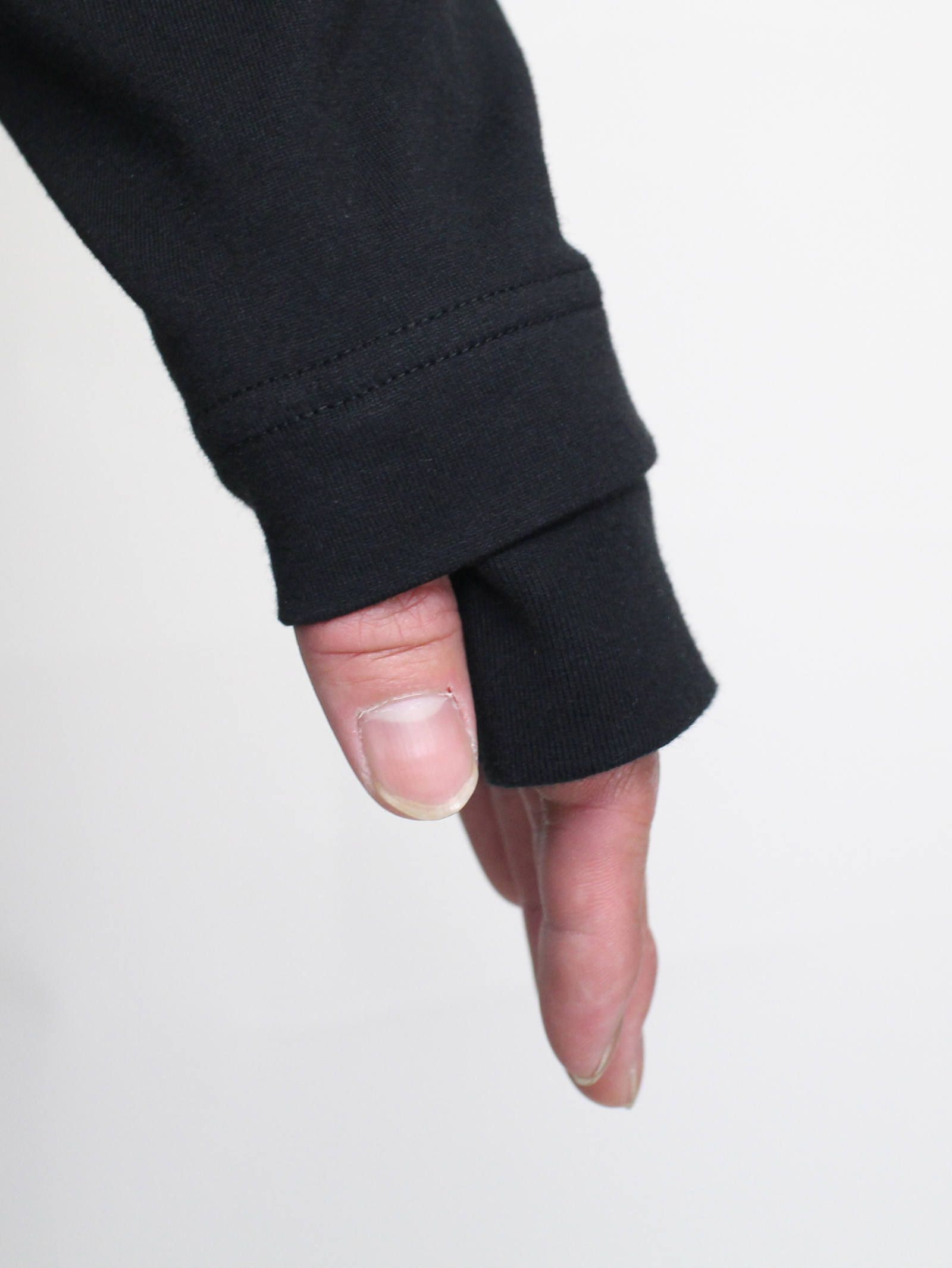 40/-天竺レイヤード長袖カットソー ”BLACK"