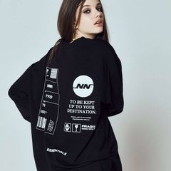 タグロングスリーブカットソー  - TAG LONG SLEEVE TEE BLACK