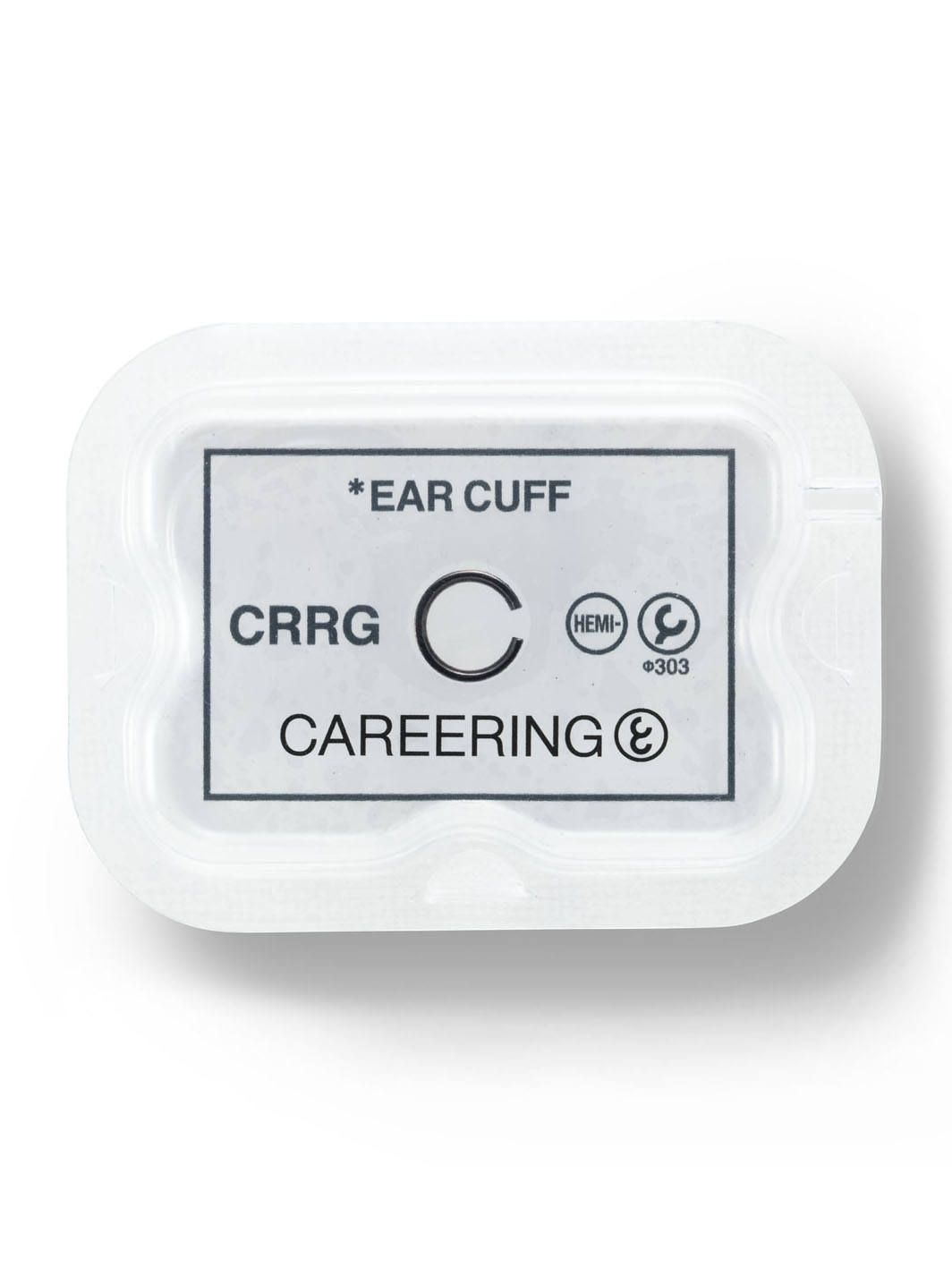【片耳用】イヤーカフ EAR CUFF HEMI 303（BK）｜ブラックカラー・ユニセックスアクセサリー