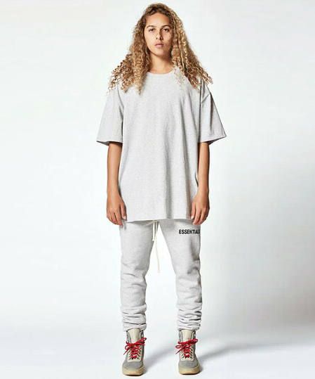 ESSENTIALS ロゴプリント半袖 プリントTシャツ - GREY