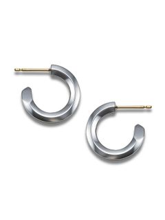 【両耳用】デルタ DELTA 301F（SV）｜六角形シルバーピアス・18Kポスト使用・金属アレルギー対応