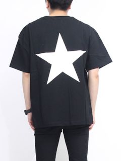 スタープリントTシャツ -  T-Shirts  - BLACK