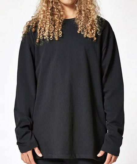 ESSENTIALS ロゴプリント長袖 プリントTシャツ - BLACK