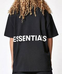 ESSENTIALS ロゴプリント半袖 プリントTシャツ - BLACK