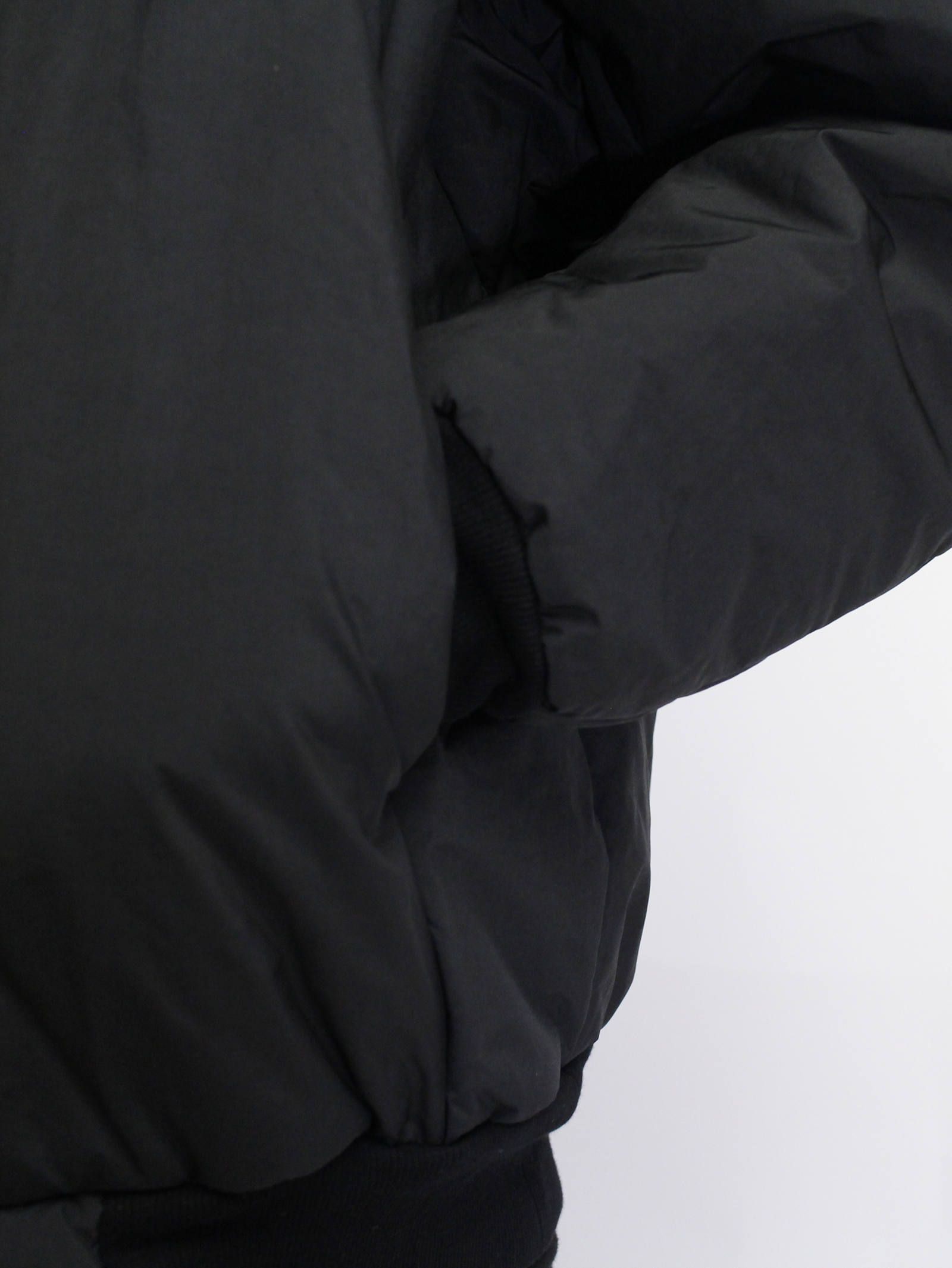 フードジャケット - FIXED PADDING HOODED JACKET - BLACK