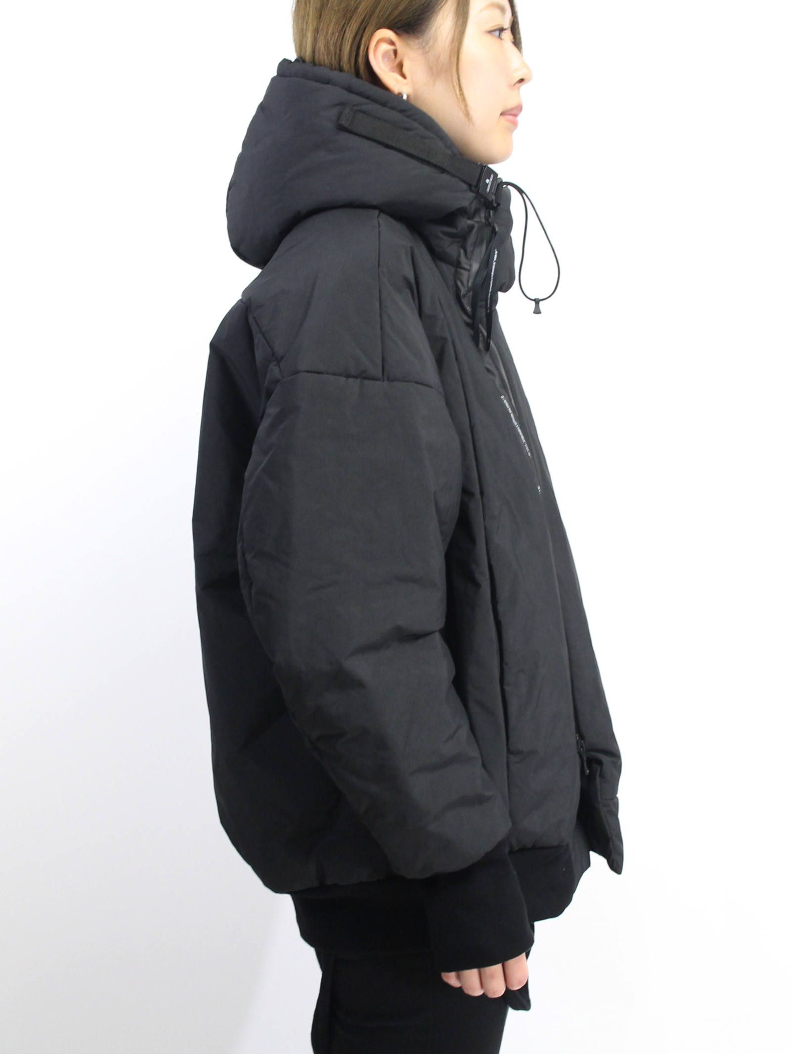 NILoS - フードジャケット - FIXED PADDING HOODED JACKET - BLACK