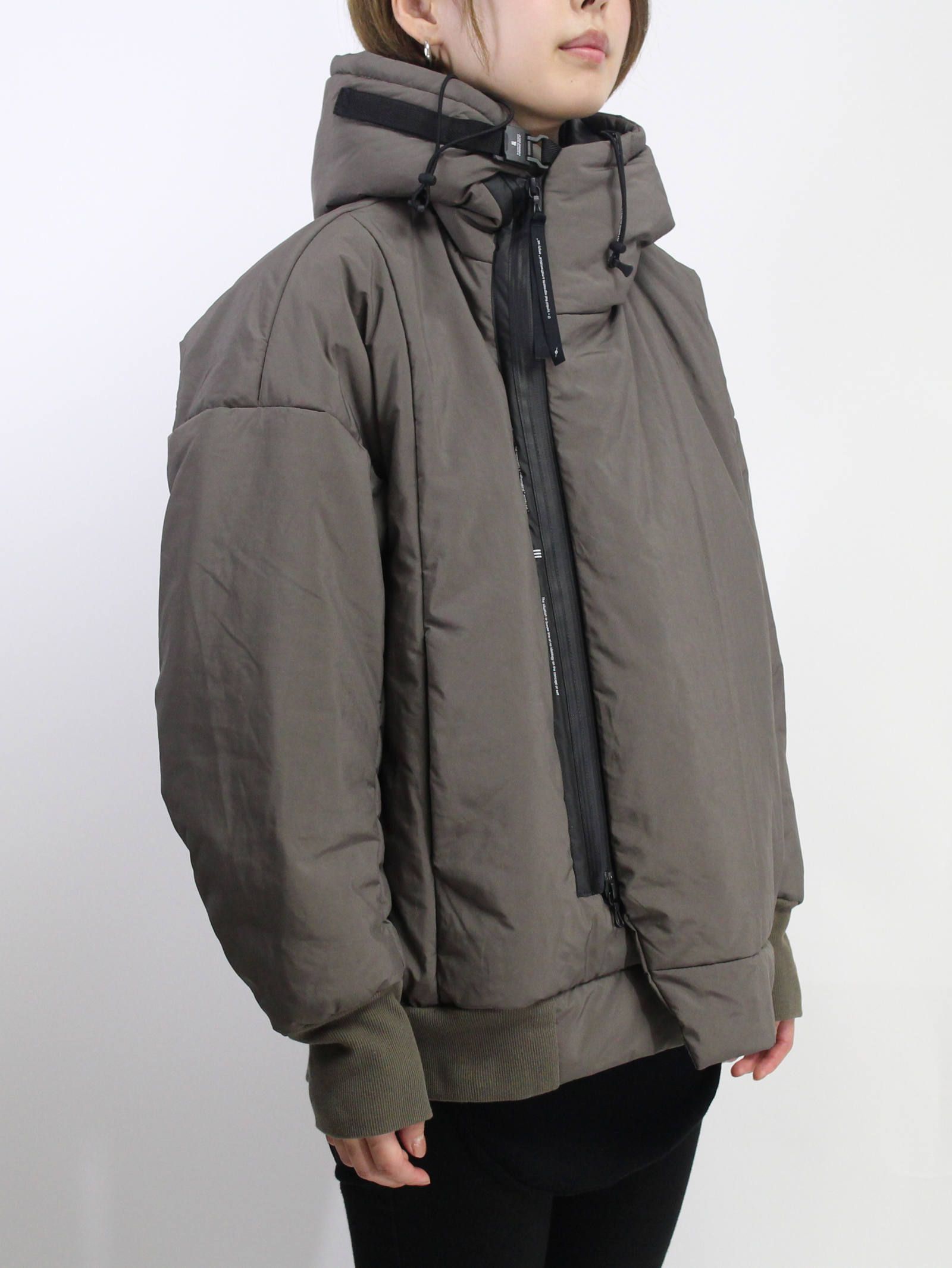 NILoS - フードジャケット - FIXED PADDING HOODED JACKET - DUST