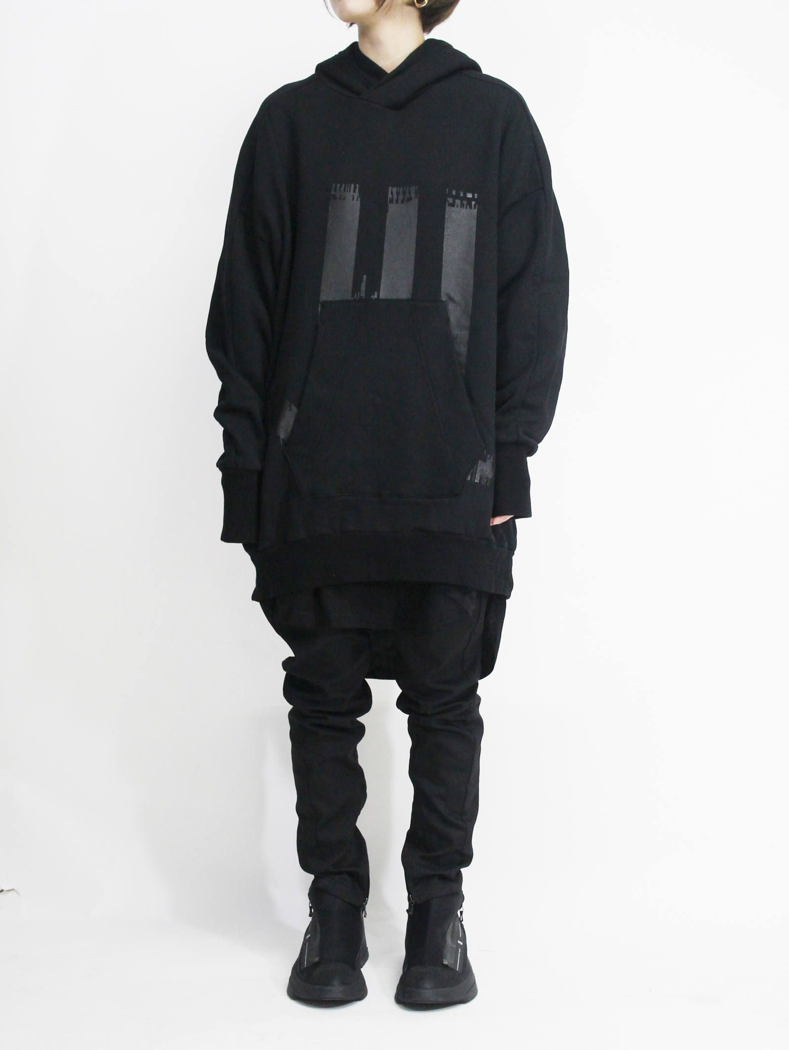 家紋ビッグフーディー - KAMON BIG HOODIE - BLACK