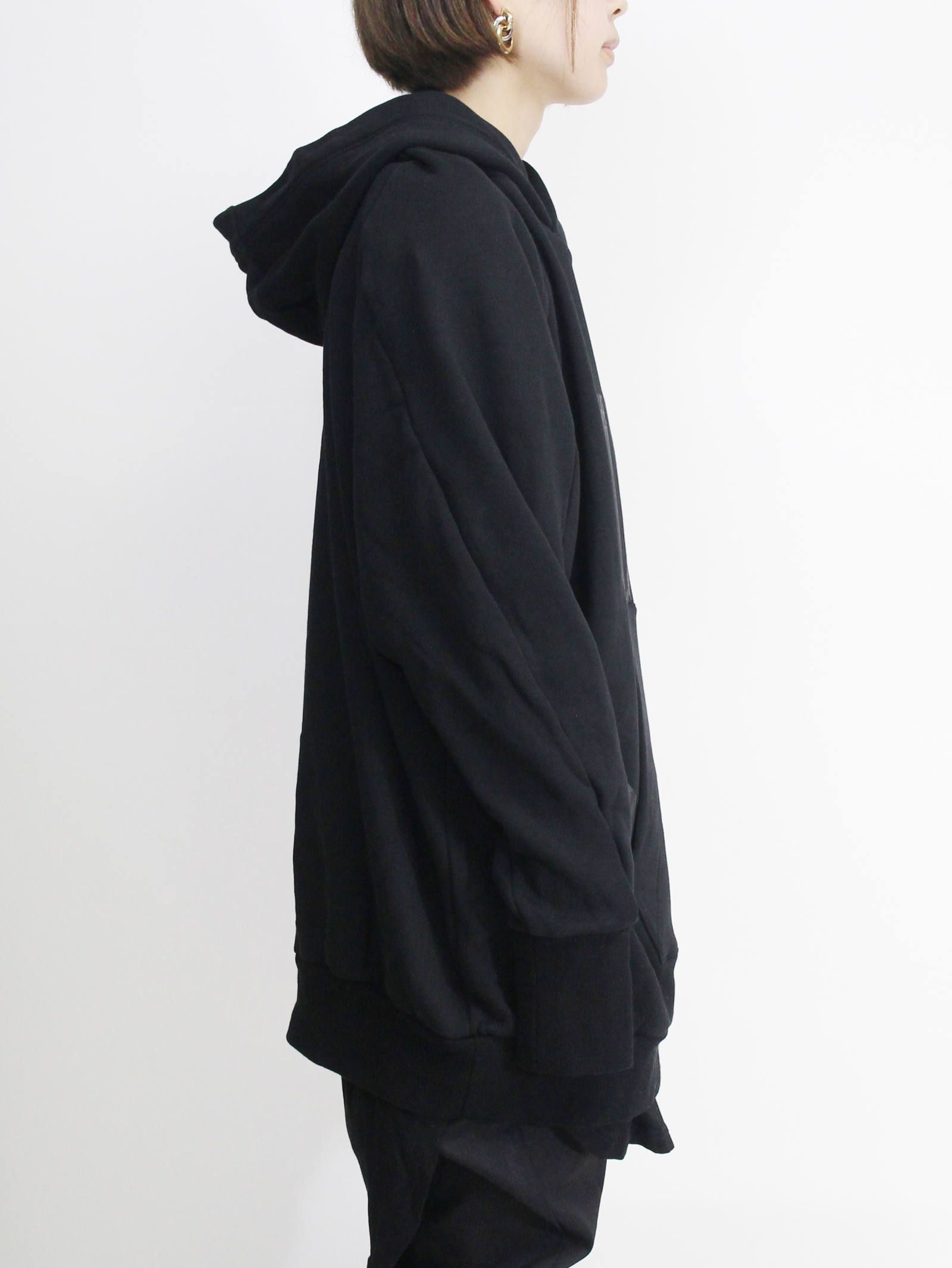 家紋ビッグフーディー - KAMON BIG HOODIE - BLACK