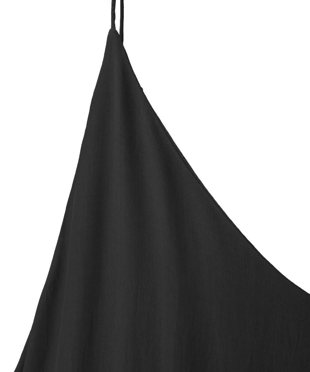 キャミソール - CENTER SLIT WRINKLE CAMISOLE BLACK