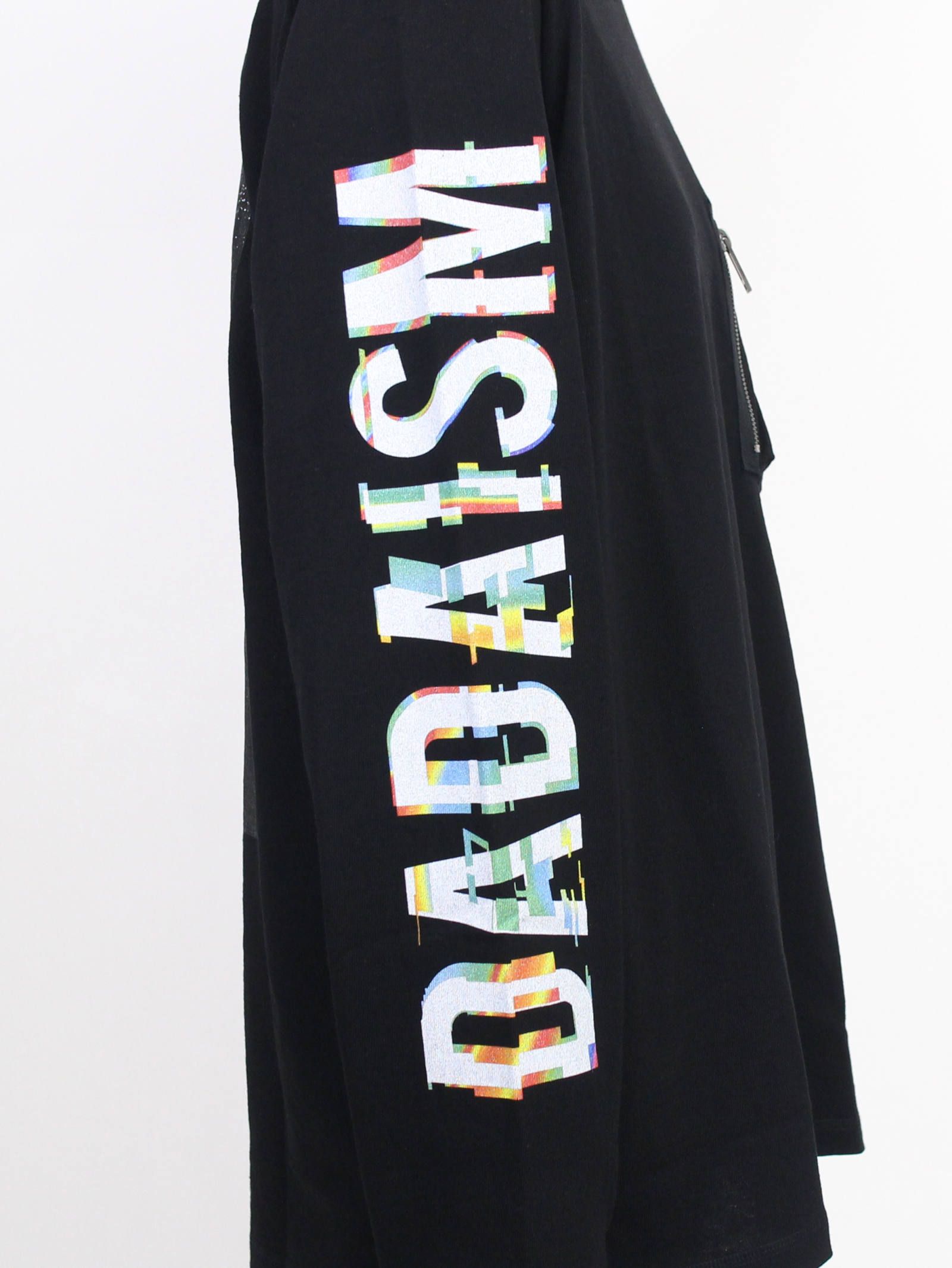 グラフィックプリントロングスリーブT - Graphic Print Long Sleeve Pocket T-shirt BLACK