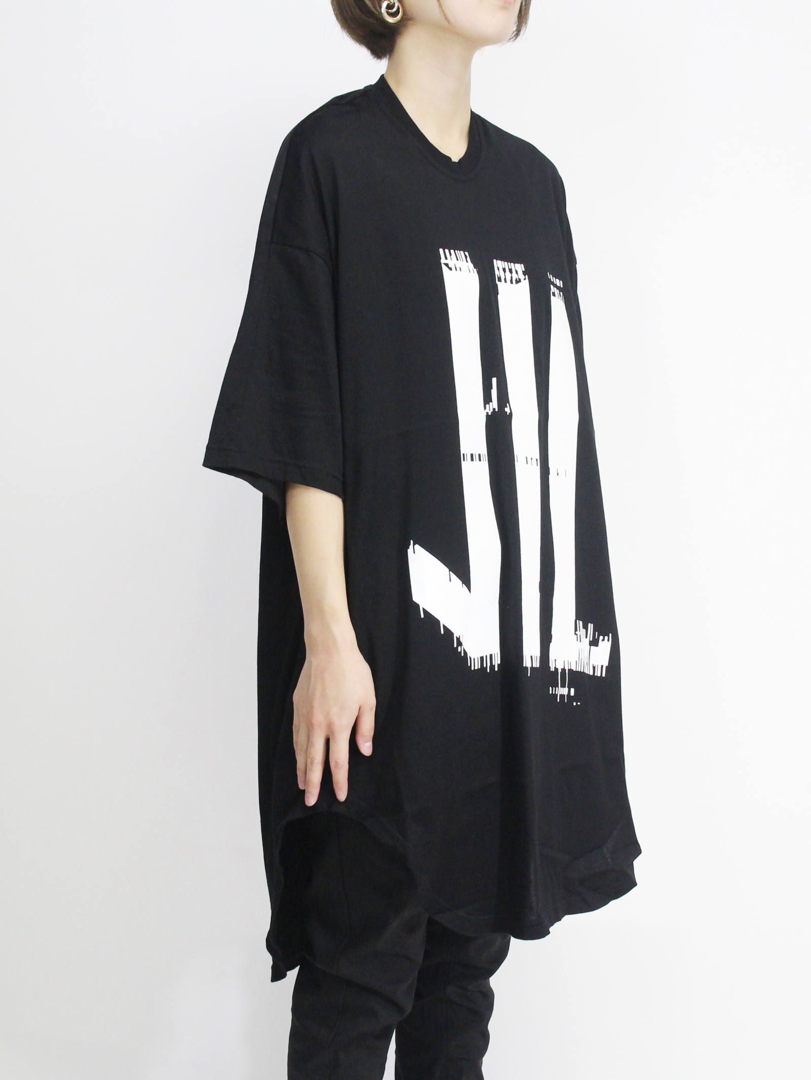 家紋Tシャツ - KAMON ROUND T-SHIRT - BLACK×WHITE