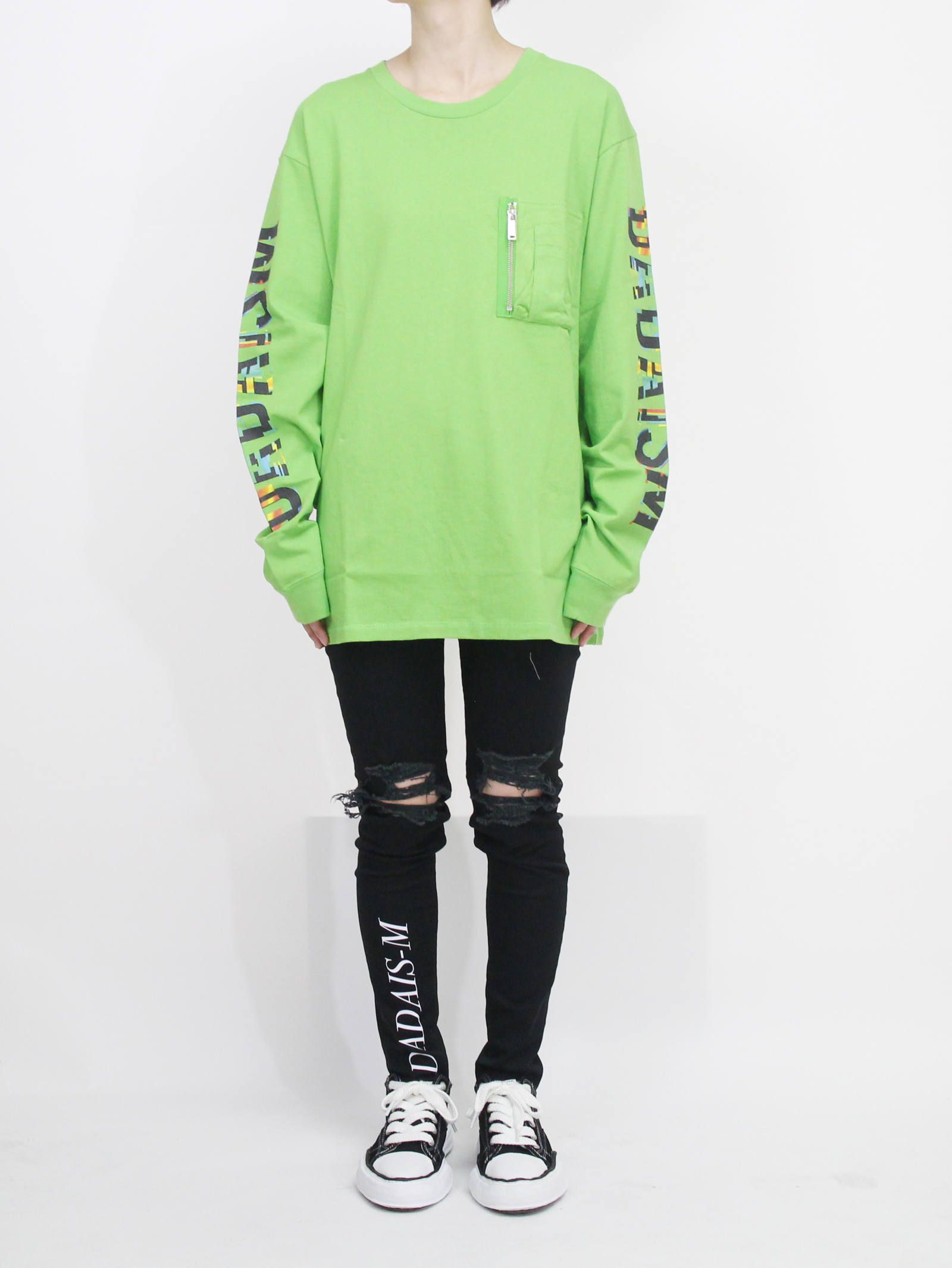 グラフィックプリントロングスリーブT - Graphic Print Long Sleeve Pocket T-shirt LIM