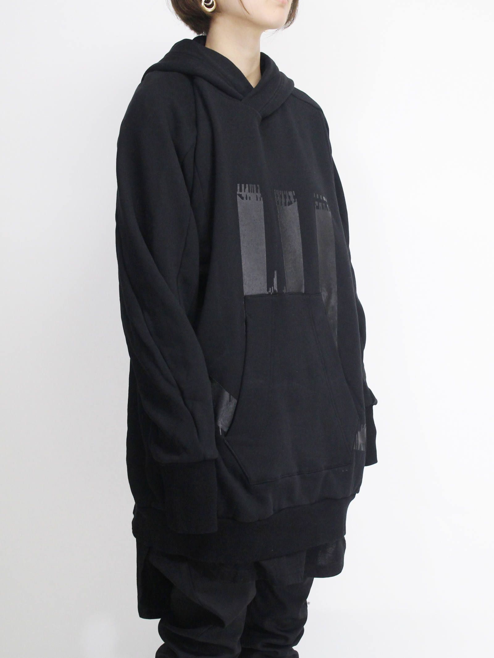 家紋ビッグフーディー - KAMON BIG HOODIE - BLACK